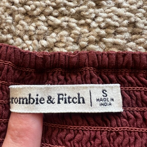 Abercrombie & Fitch Rust Red Brown Blouse Size S - Picture 3 of 6